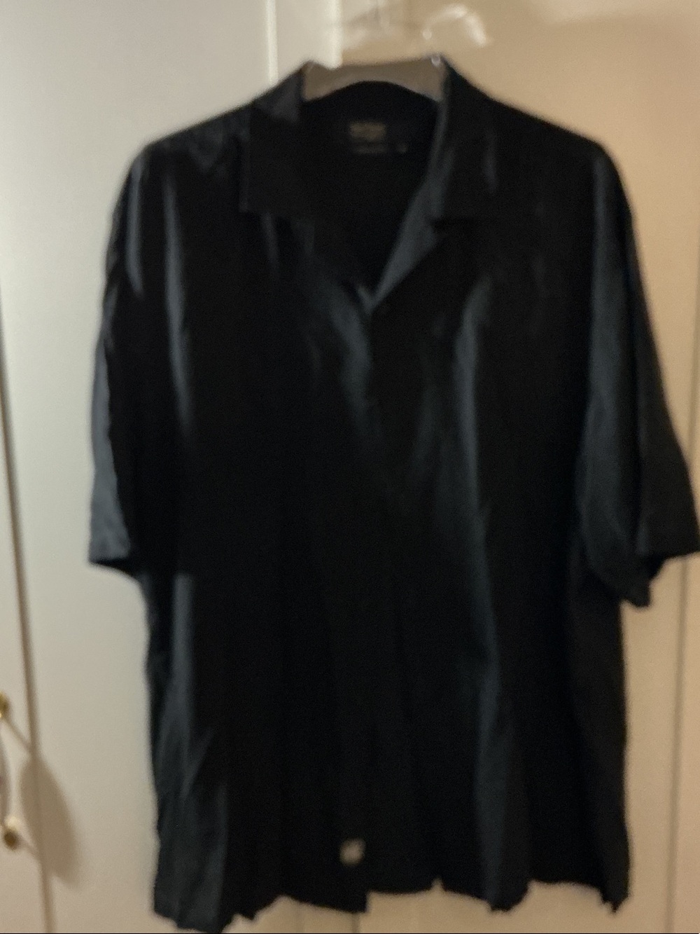 Nat Nast Black Short-Sleeve Casual Button-Down Shirt